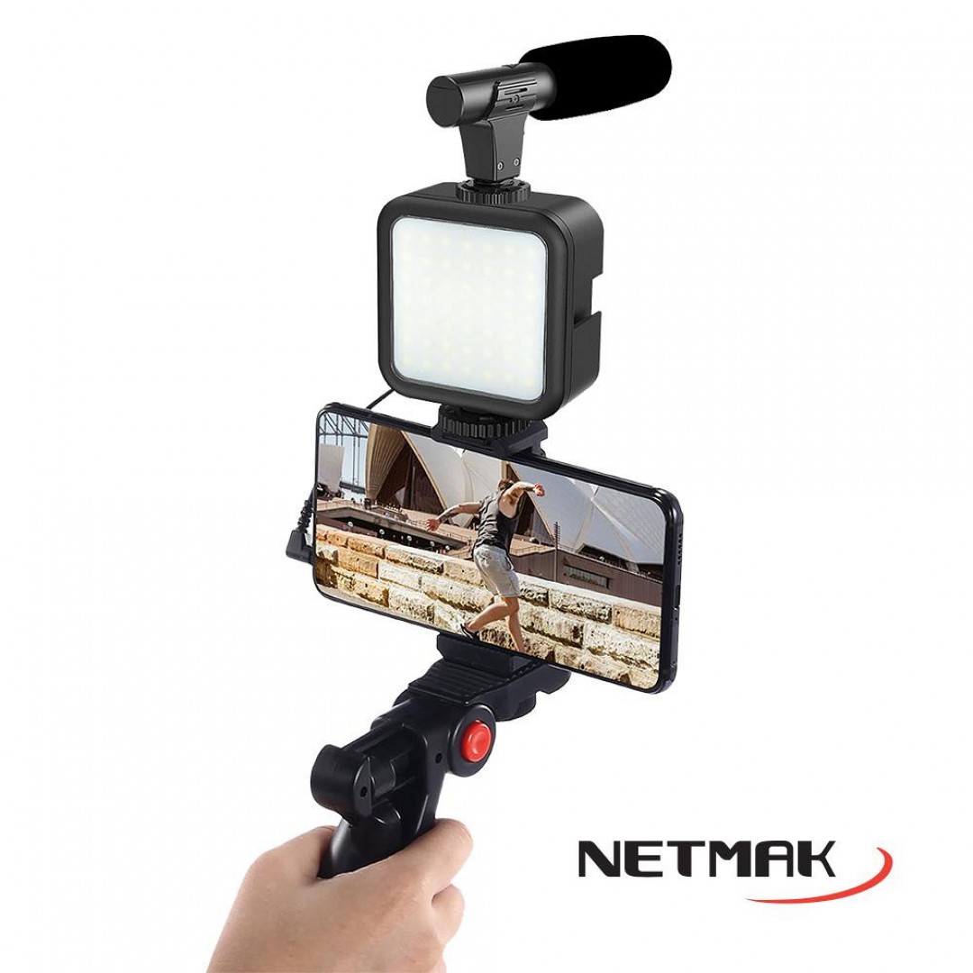 kit-streaming-netmak-4-en-1-luz-36ledssoporte--tripode--microfono