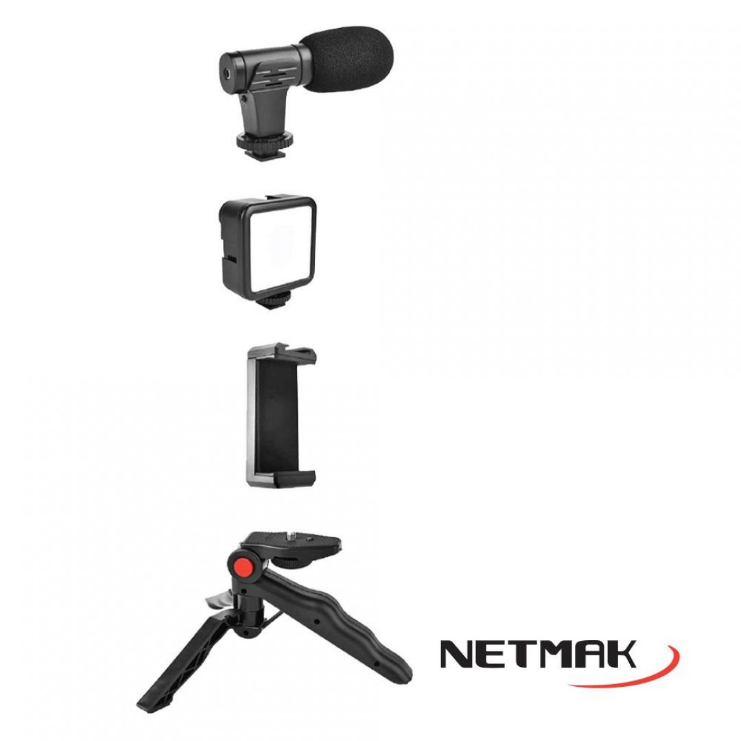 kit-streaming-netmak-4-en-1-luz-36ledssoporte--tripode--microfono